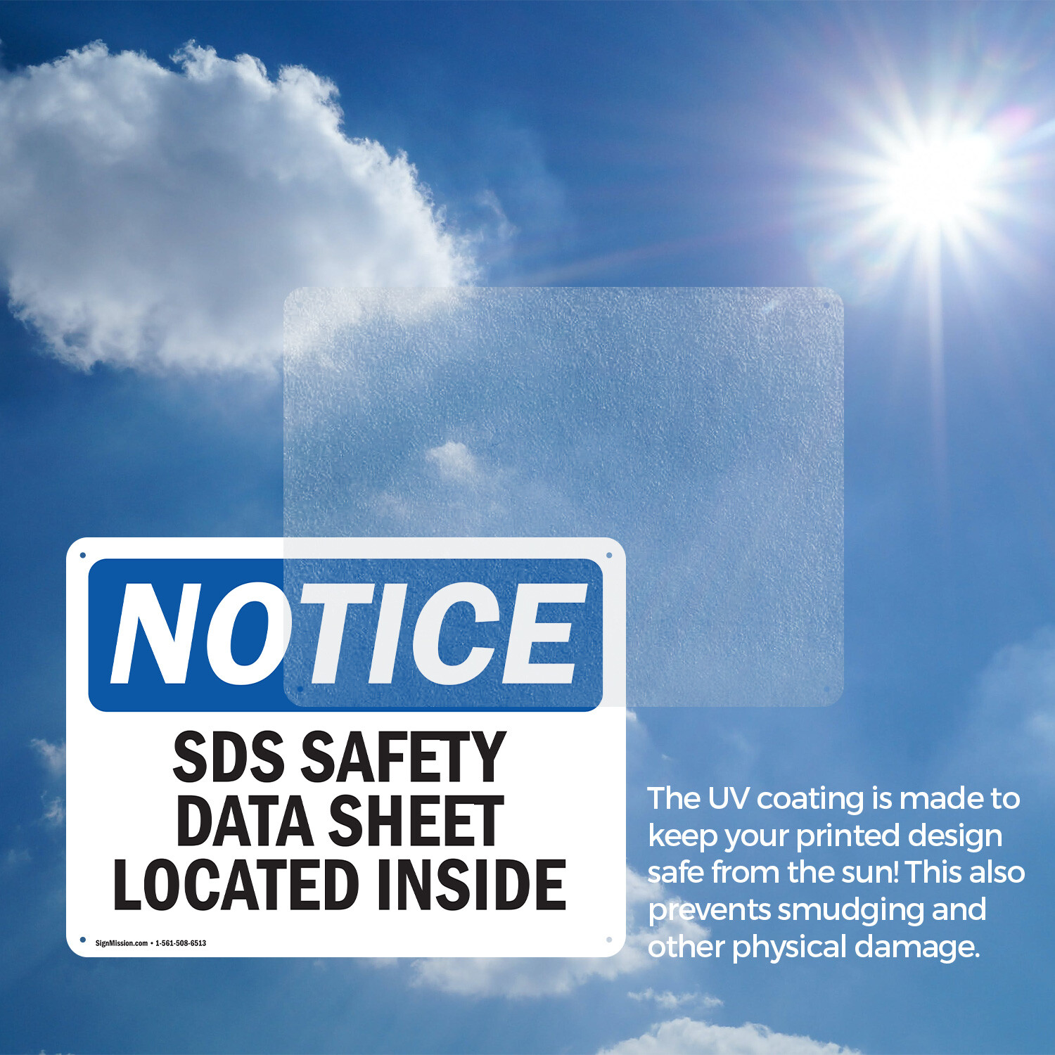 (2 Pack) SDS Safety Data Sheet Located Inside OSHA Notice Sign Decal Metal