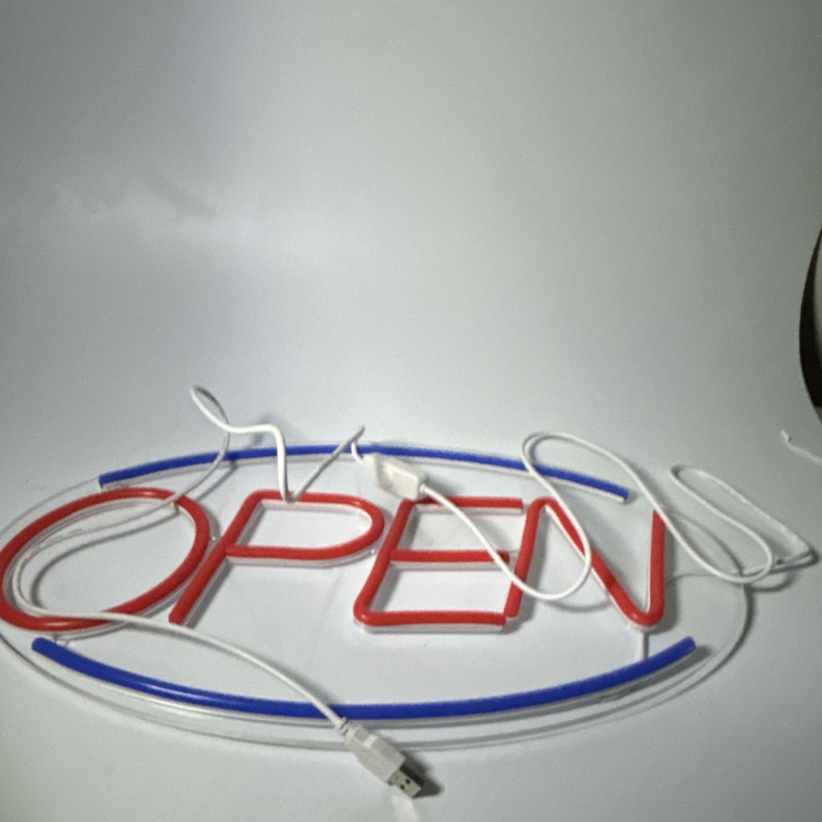 LED OPEN Illuminated Wall Mounted Multi-Color Retail Frame Sign Plastic