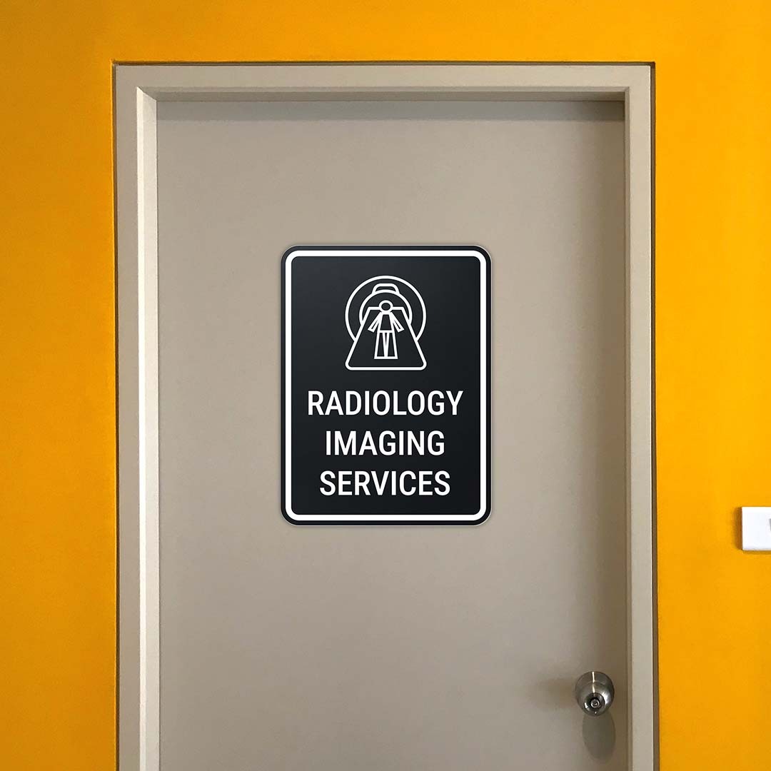 Portrait Round Plus Radiology Imaging Services Wall or Door Sign