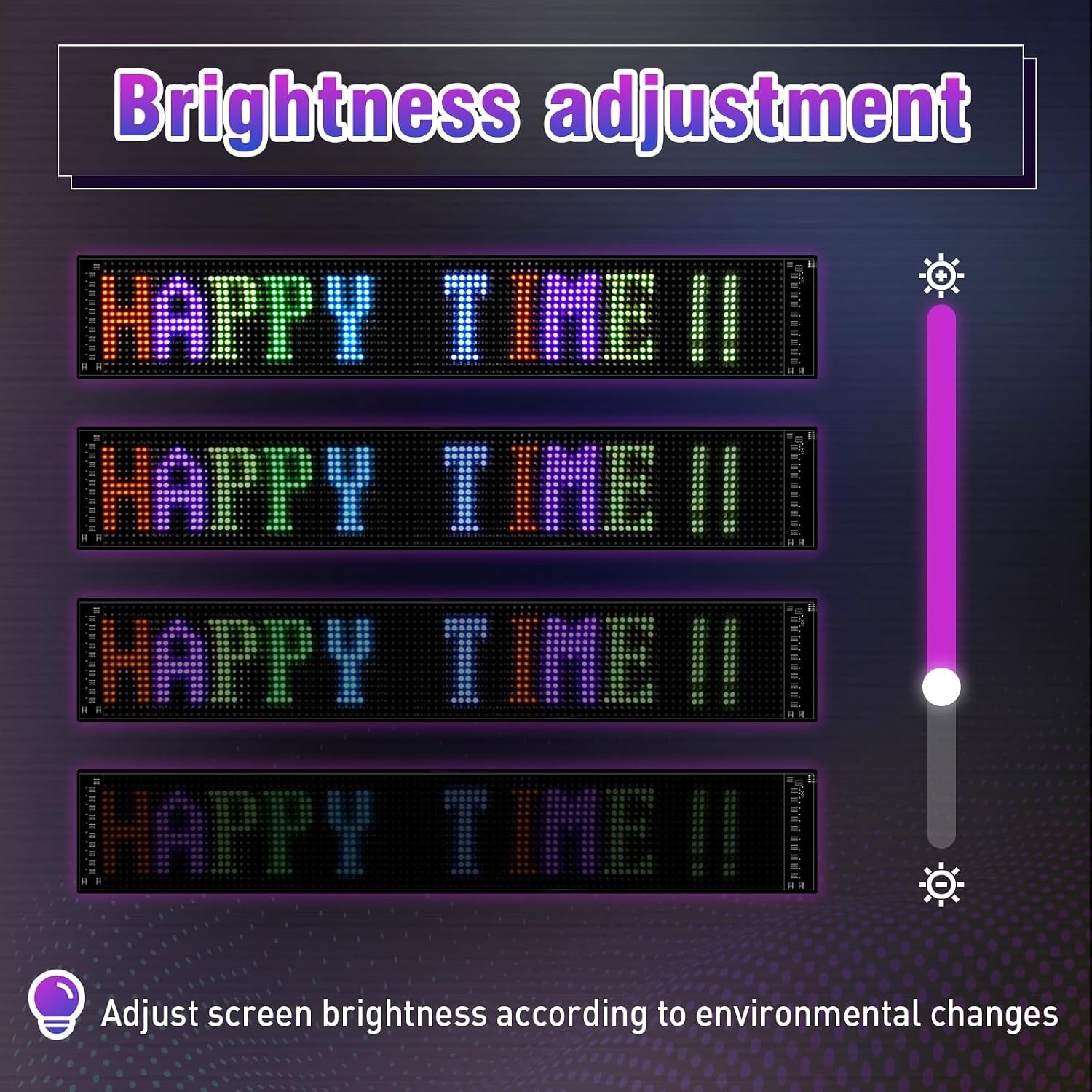 Customizable LED Car Sign with Bluetooth Control – 23” Color-Changing Display