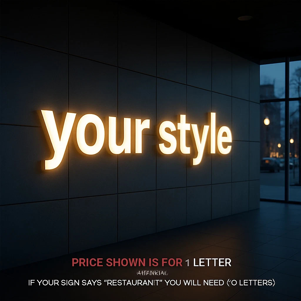 𝑵𝓙̶ Your Style Custom 3D Channel Letters Illuminated & Non-Illuminated