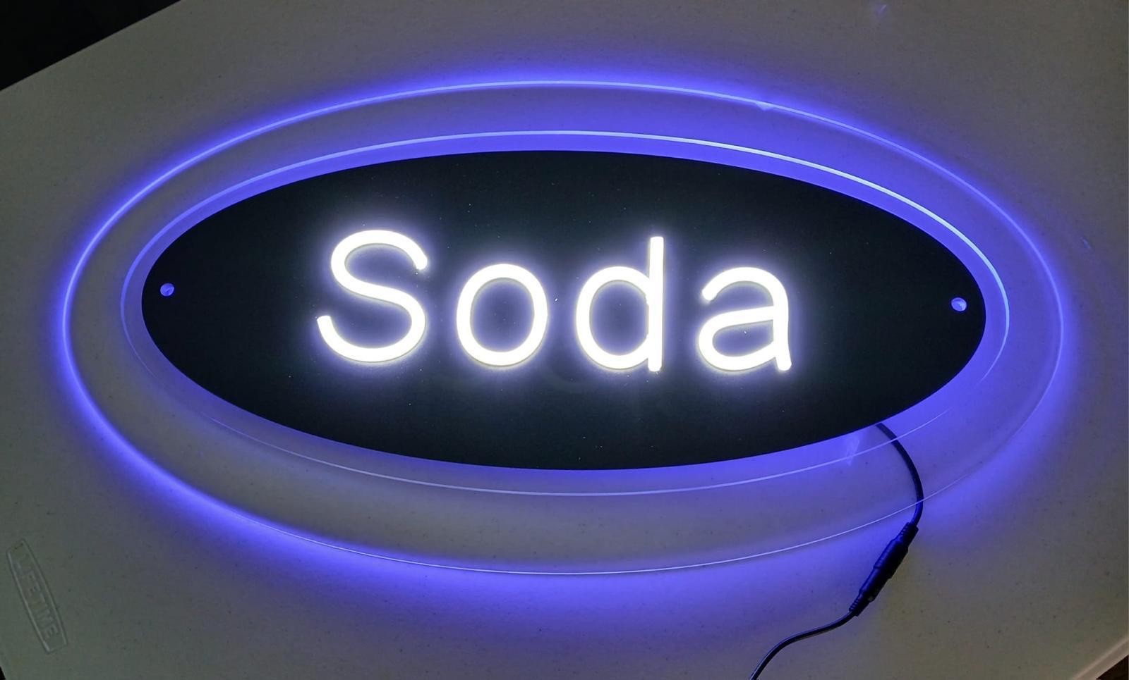 Led cooler door Led Neon signs 30x15in with power supply, Gas station, C-store