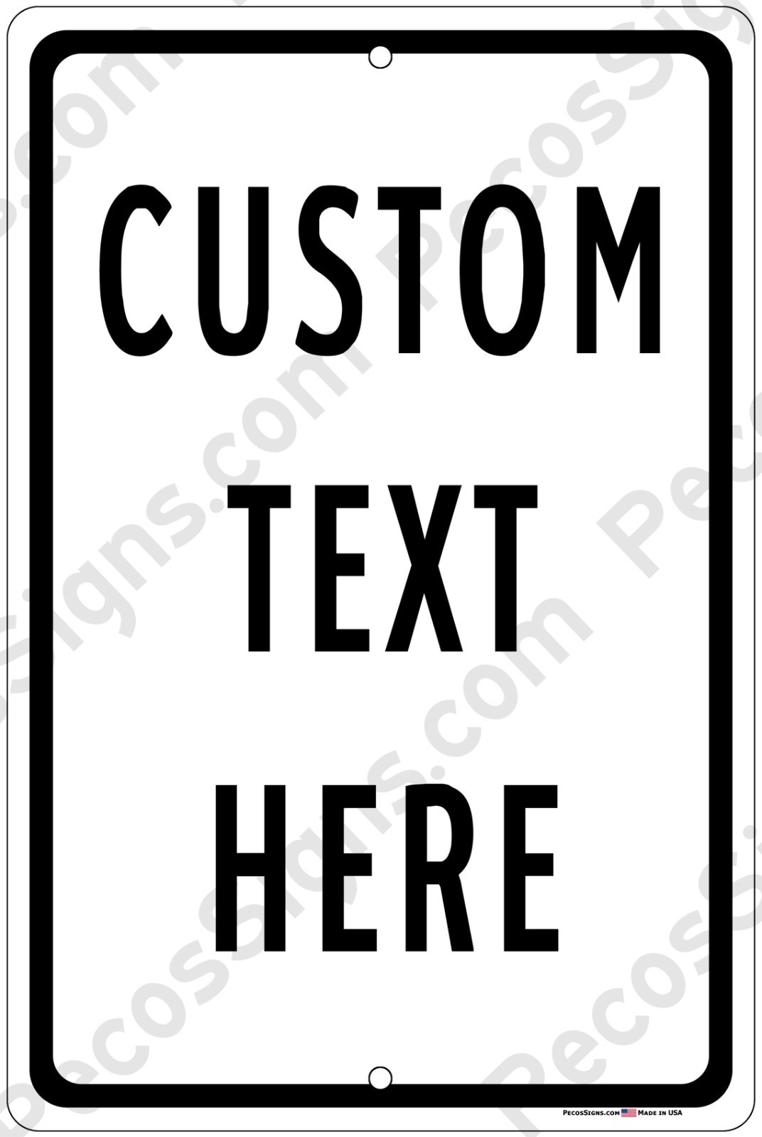 Custom Made 8″x12″ or 12″x8″ Aluminum Sign UV Protected Made in USA
