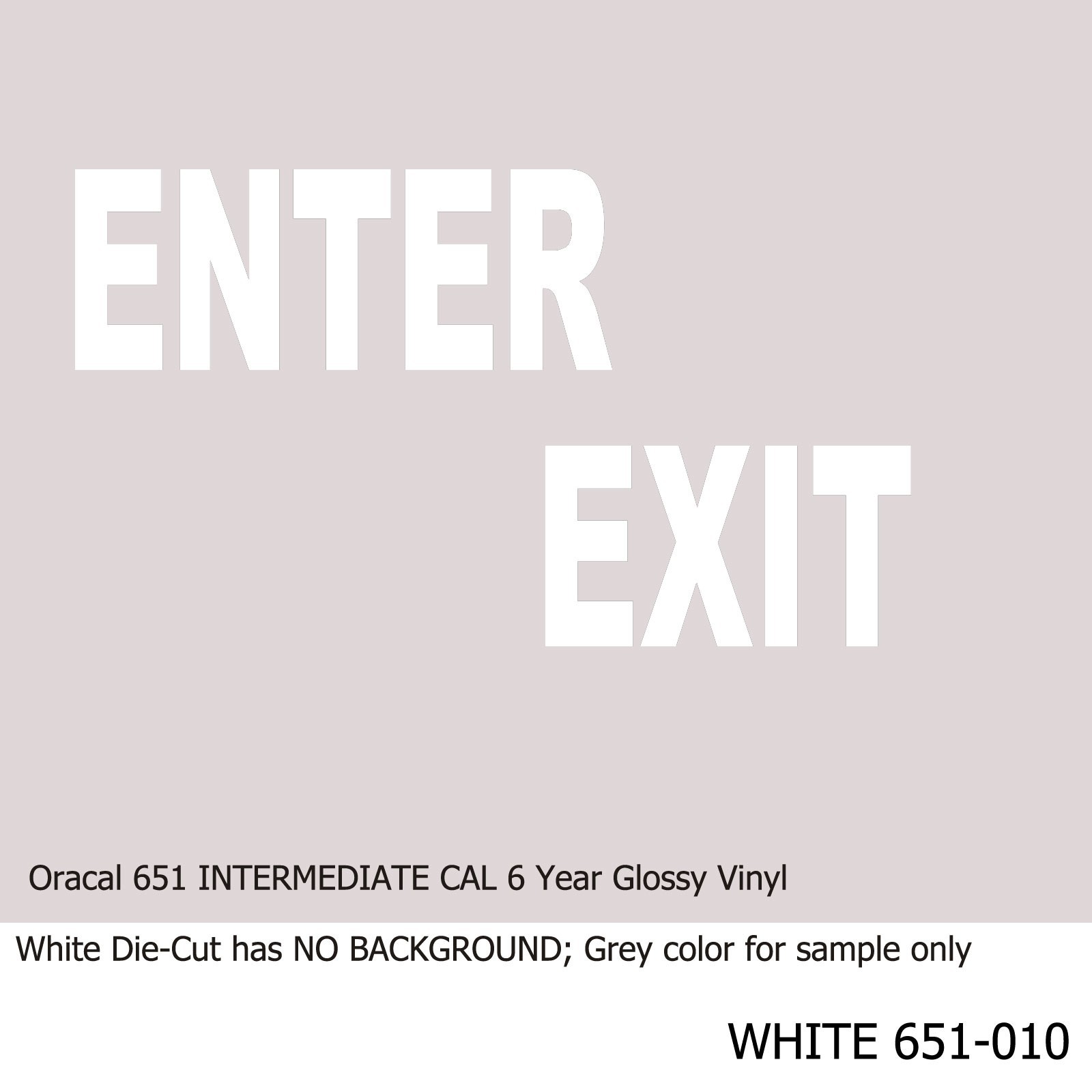 Enter / Exit Vinyl Decal Sticker Business Sign 8 in x 3 in 9 Color Options