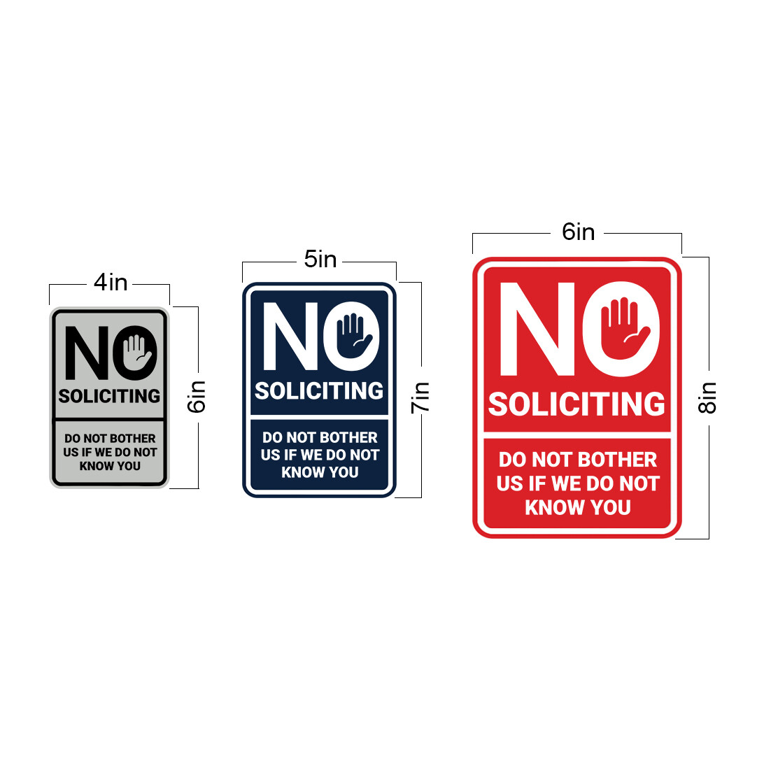 Portrait Round No Soliciting Do Not Bother Us If We Do Not Know You Sign