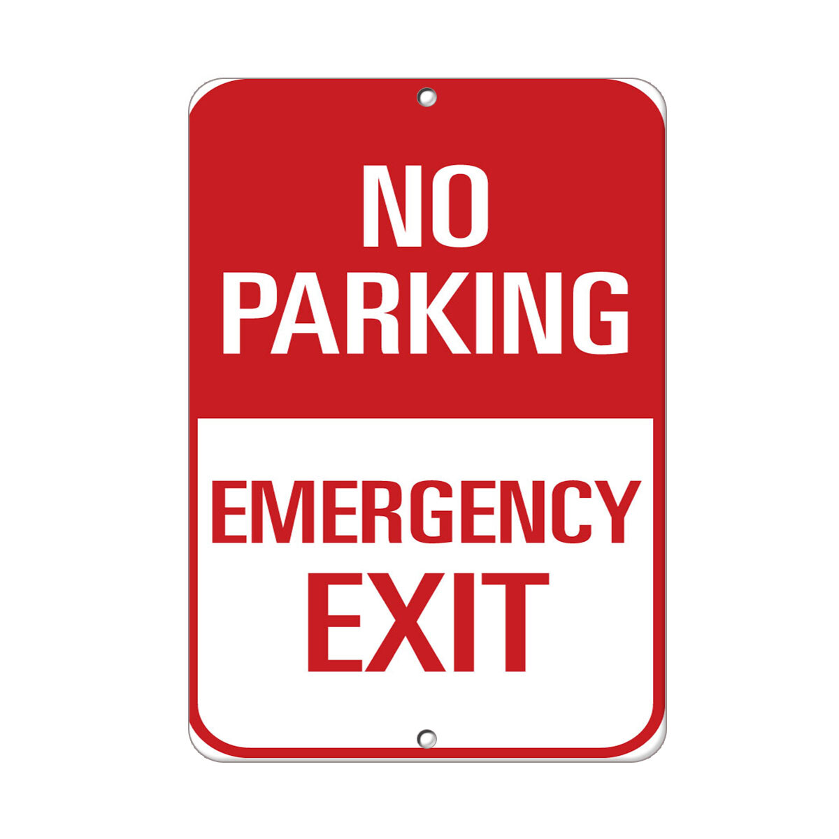 Vertical Metal Sign Multiple Sizes No Parking Emergency Exit Traffic