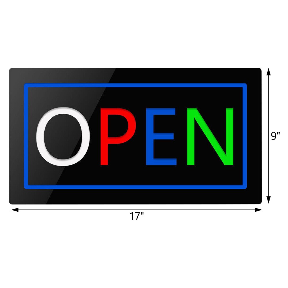 Large LED Open Sign Neon Light Bright Restaurant Bar Store Shop Hotel Business