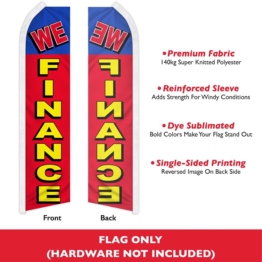 We Finance Advertising Swooper Feather Flutter Flag Financing