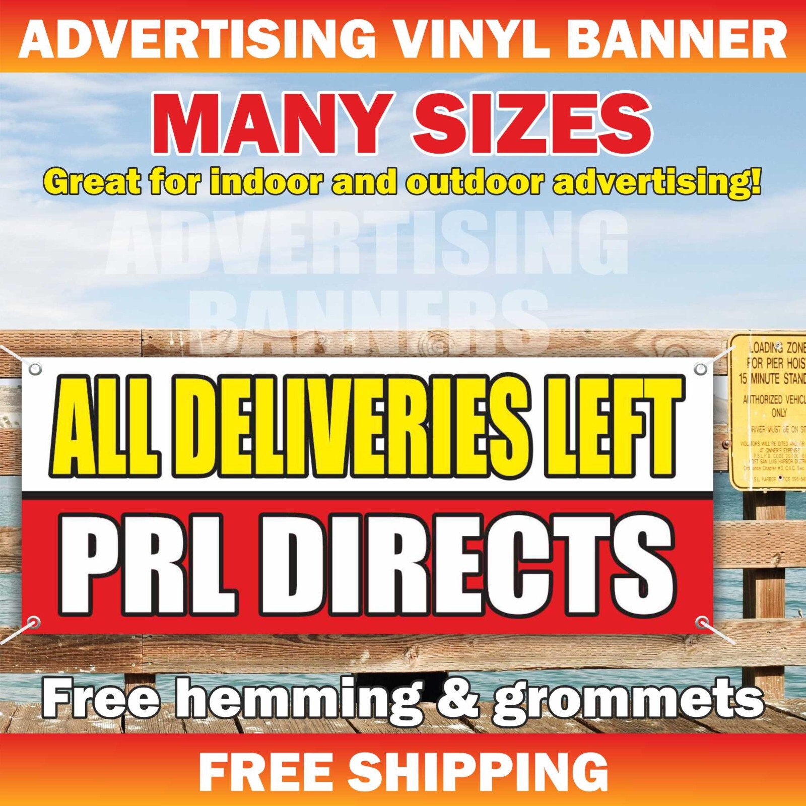 ALL DELIVERIES DOWN W PHONE DIRECT Advertising Banner Vinyl Mesh Sign Poster
