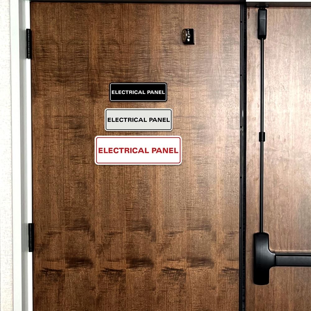 All Quality Electrical Panel Sign – Silver – Large (10 Pack)