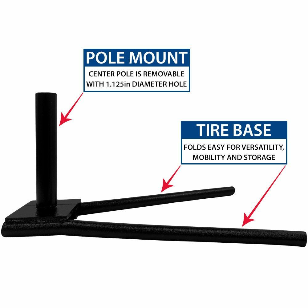 2 x FOLDABLE TIRE BASE FOR 16FT ADVERTISING FLAG POLE mount (pole not included)