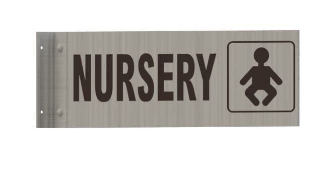 Nursery Sign -Two-Sided/Double Sided Projecting, Corridor-REF24-1027