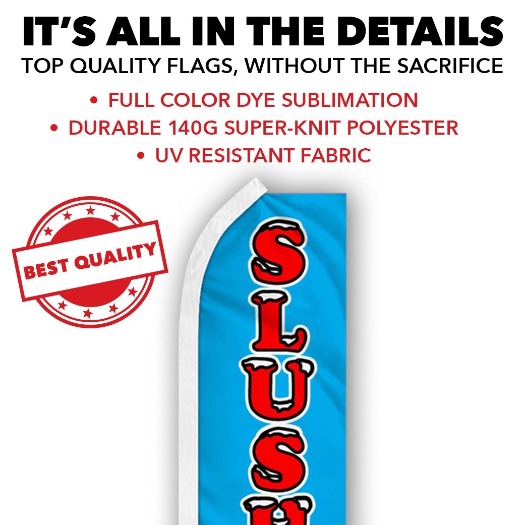 Slushies Advertising Swooper Feather Flutter Flag Concessions Drinks