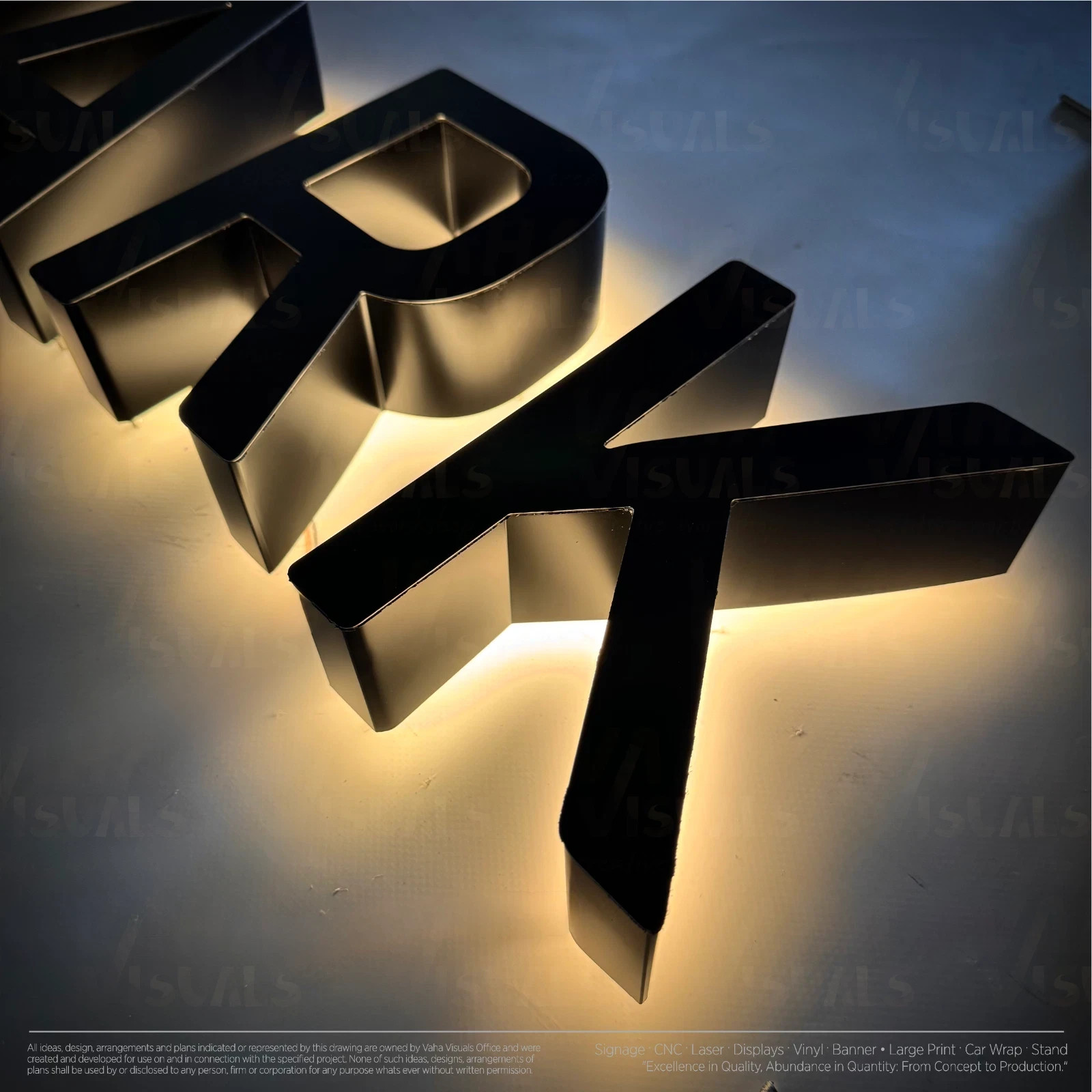 𝑵𝓙̶ Your Brand Custom 3D Channel Letters Illuminated & Non-Illuminated