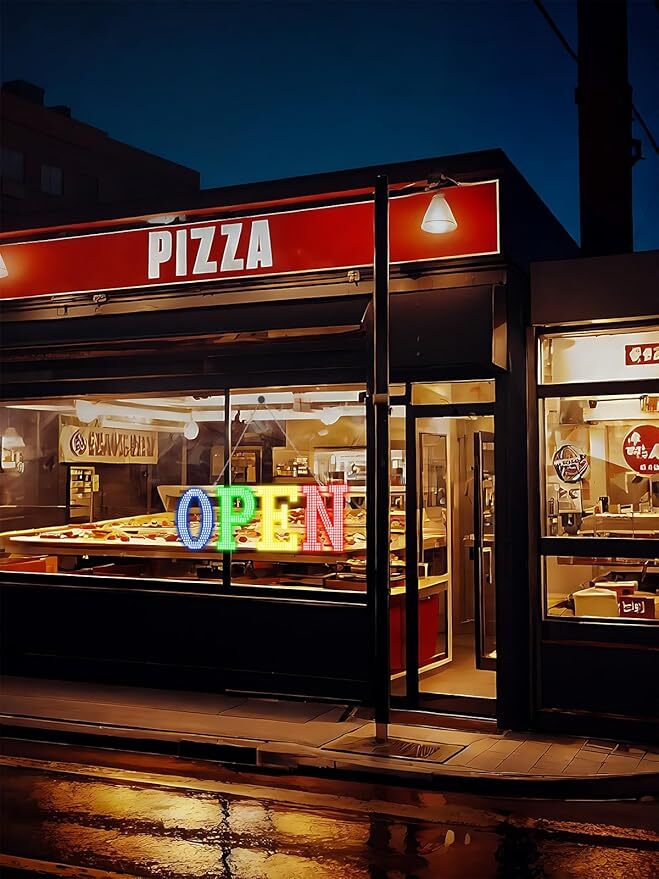 40×14 Extra Large LED Open Sign for Business Bar Retail Shop Light Super Bright