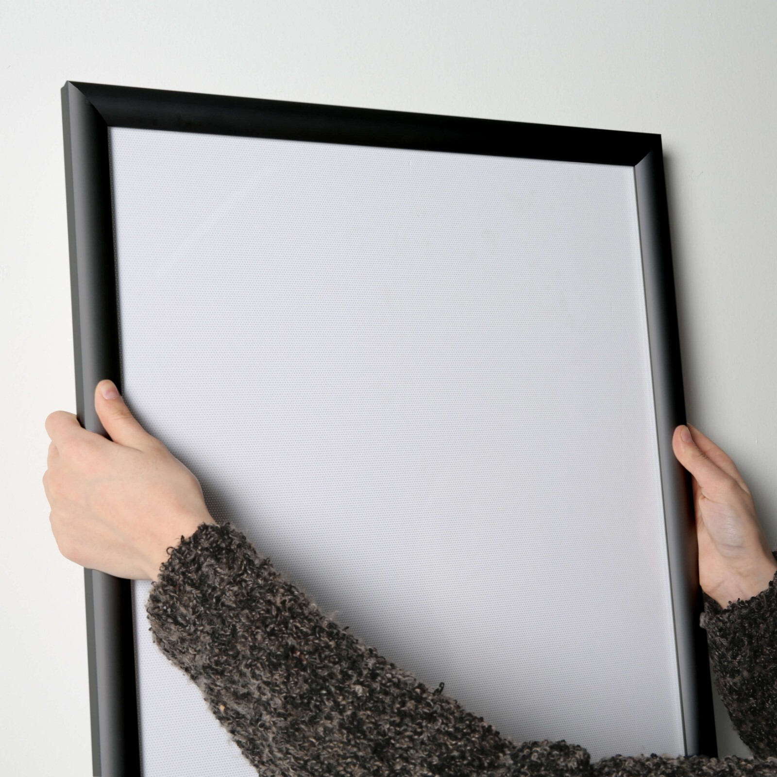 LEDbox LED Backlit Poster Frame, Black, Aluminum, Photo, Picture, Sign Holder