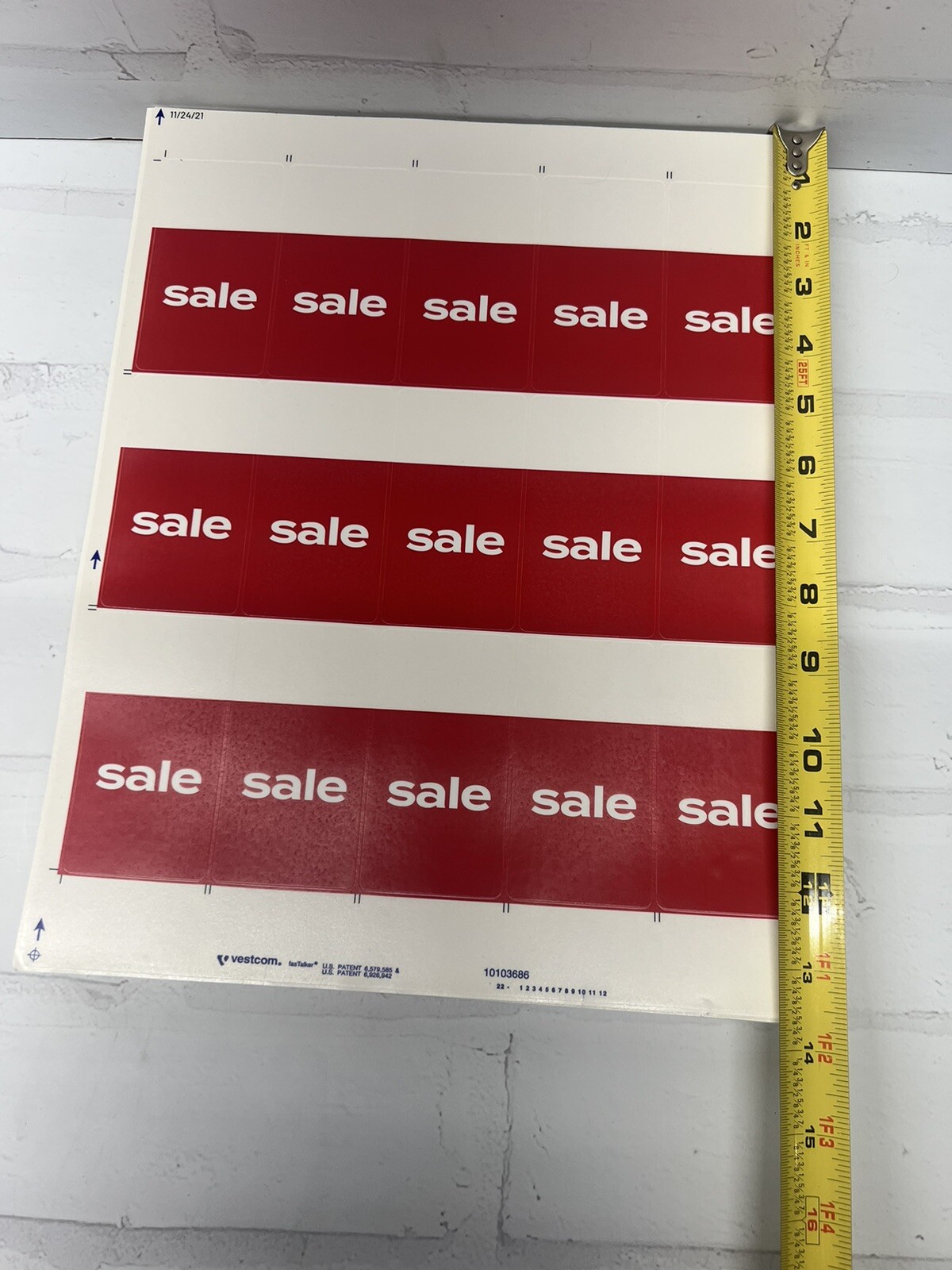 SALE Stickers Self-Adhesive 89 Sheets, 15 Labels per Sheet For 1335 Total Labels