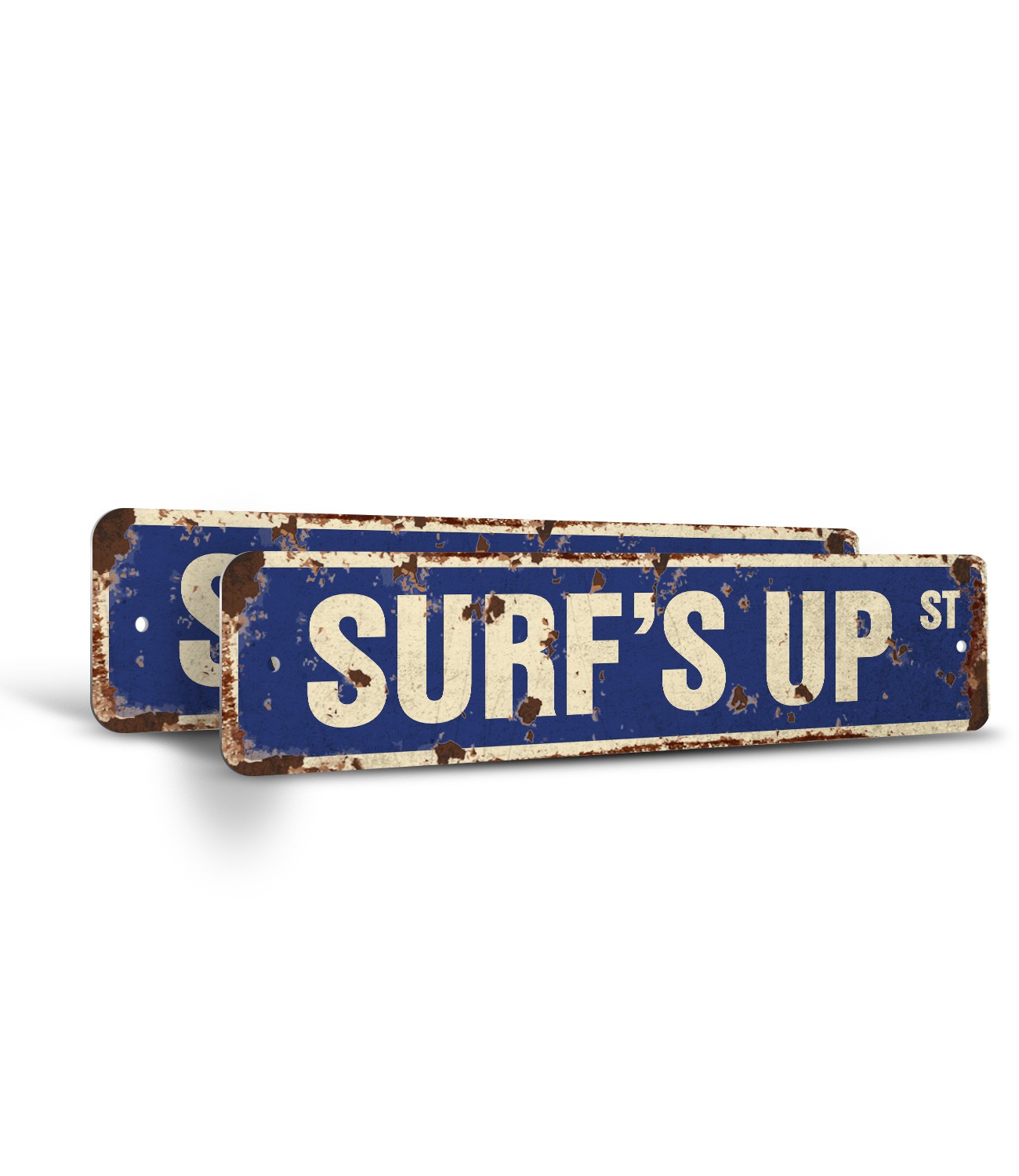 SURF’S UP Vintage Style Street Sign Metal Plastic surfer surf board wax