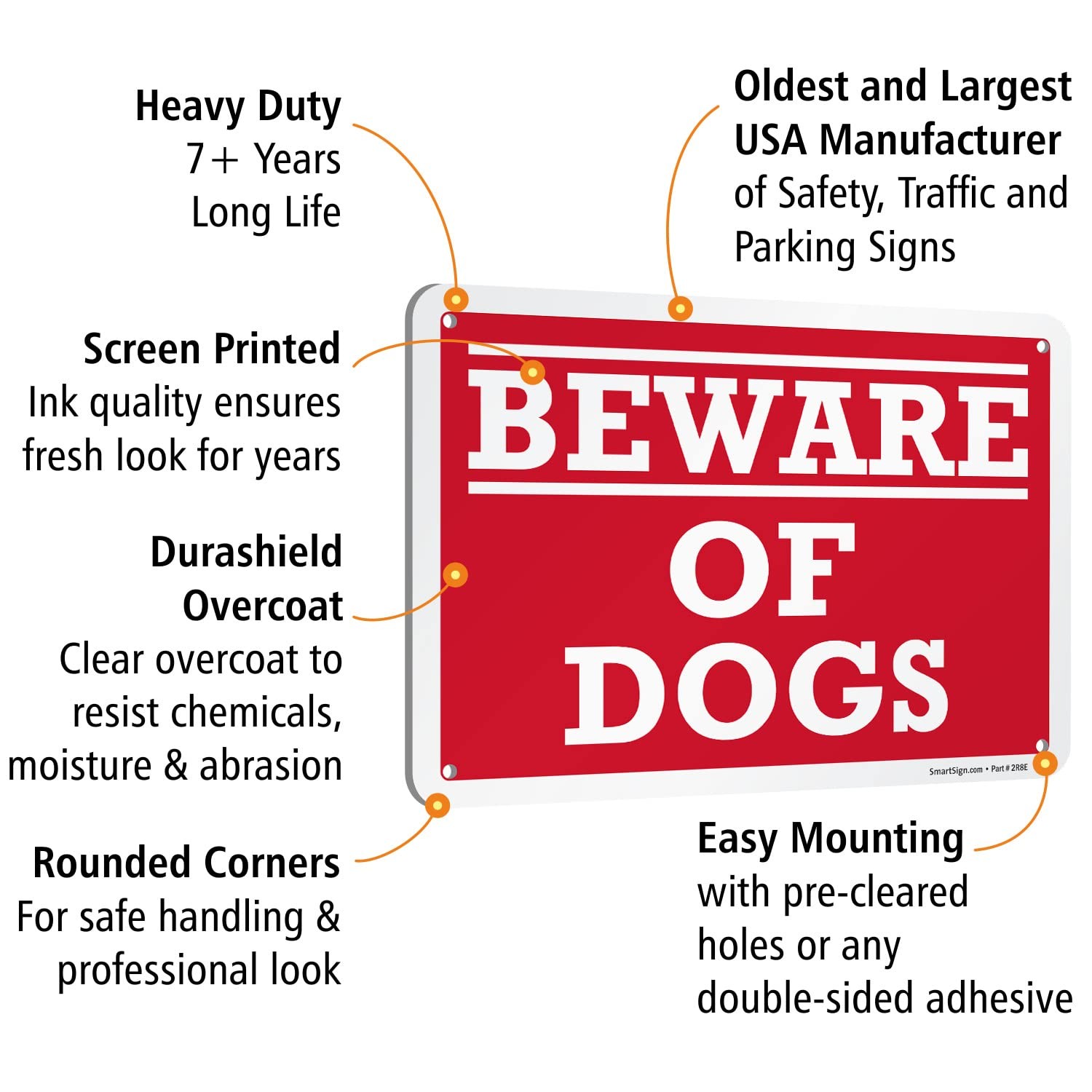 Beware Of Dogs Metal Warning Sign Durable Aluminum Home Security 7×10 Inch