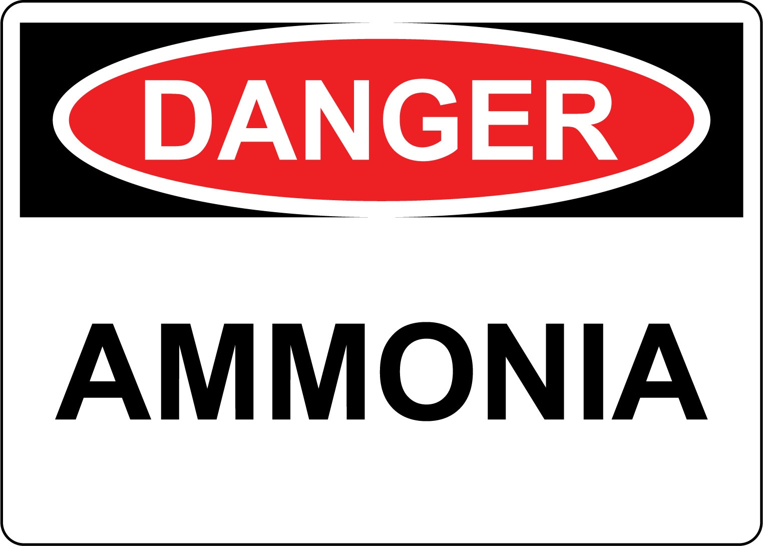 DANGER AMMONIA | Adhesive Vinyl Sign Decal