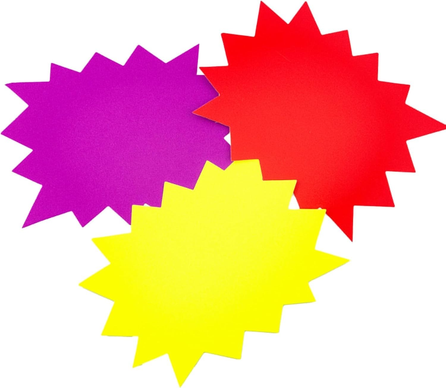 Multi-Color Starburst Signs – 30 PCS Neon Sale Tags Perfect for Any Occasion
