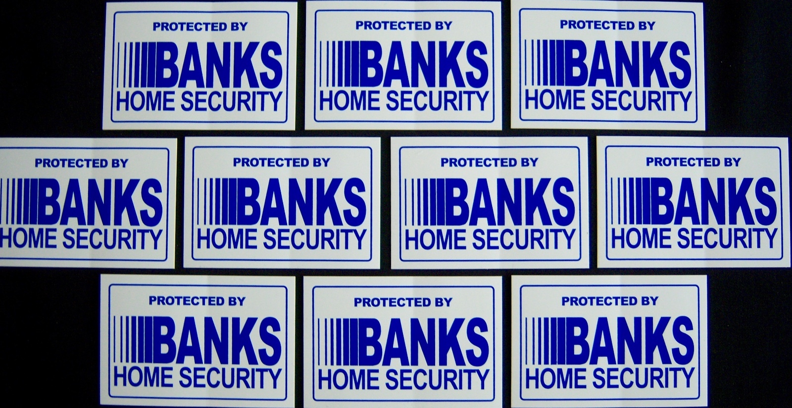 6 BANKS SECURITY……. WINDOW DECALS