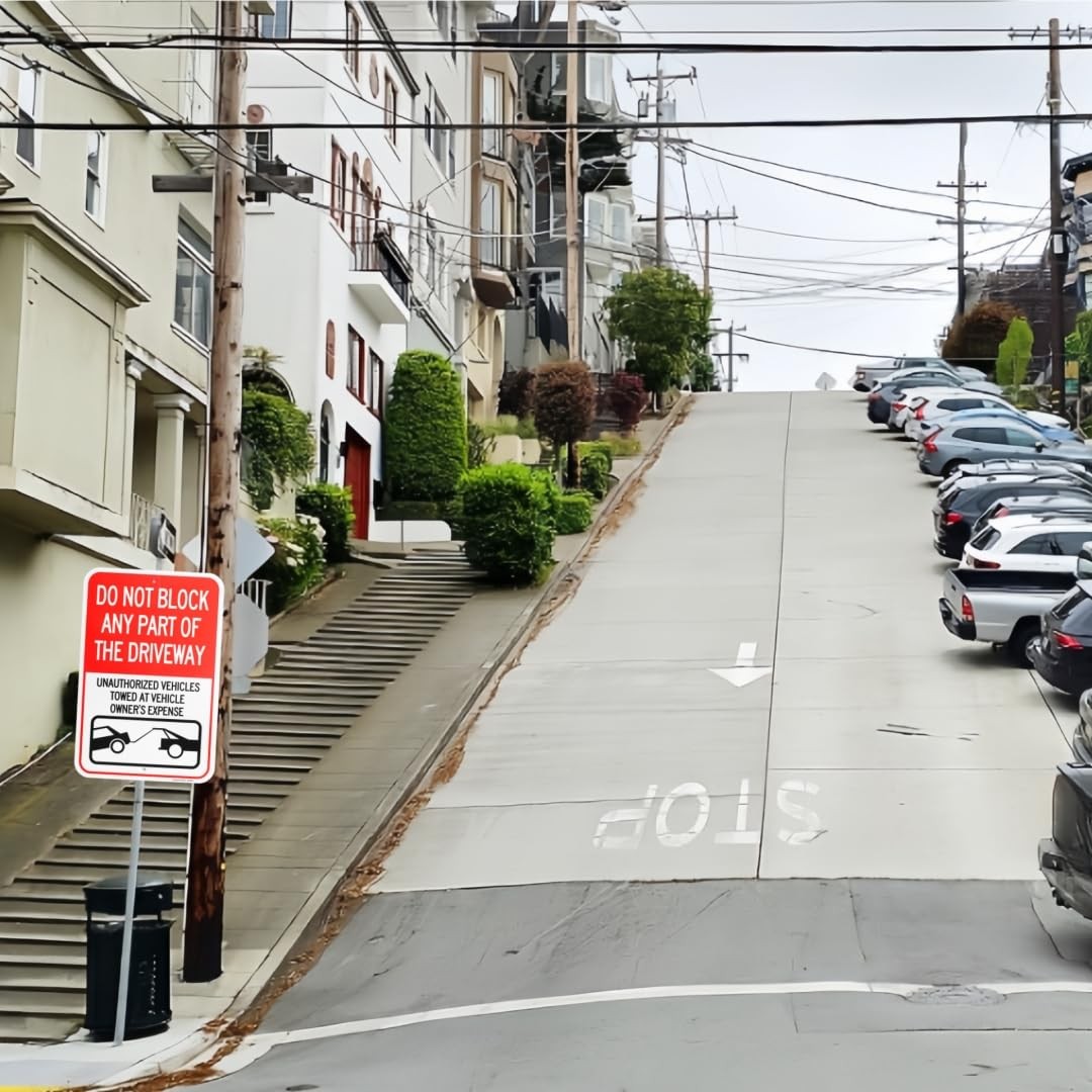 Large Do Not Block Any Part Of The Driveway Unauthorized Vehicles Towed Sign