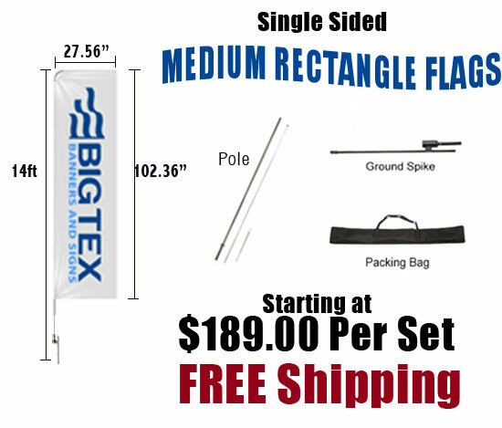 Flag – Custom Rectangle – MED 11.8 ft – Single Sided