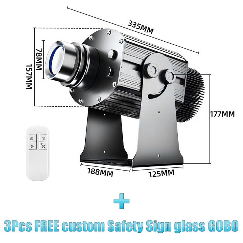 15-1500W LED Sign Gobo Projector Warning Safety Compliance Signs Projection Lamp