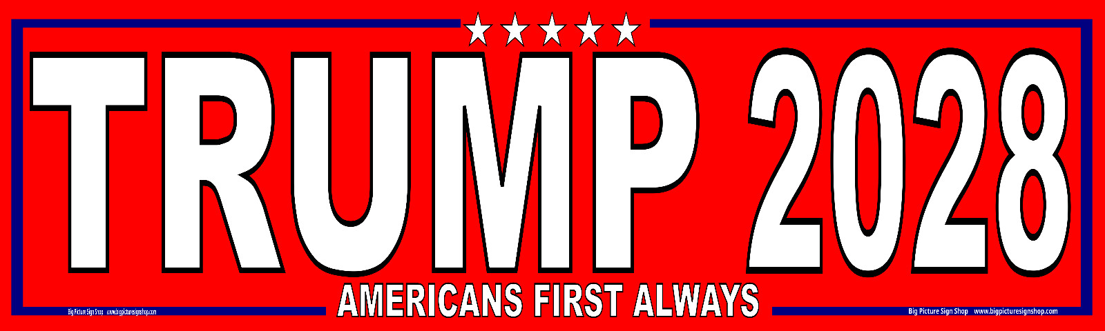 TRUMP 2028 Americans First Always – HUGE & LARGE-Red Banners-Reinforced-USA MADE