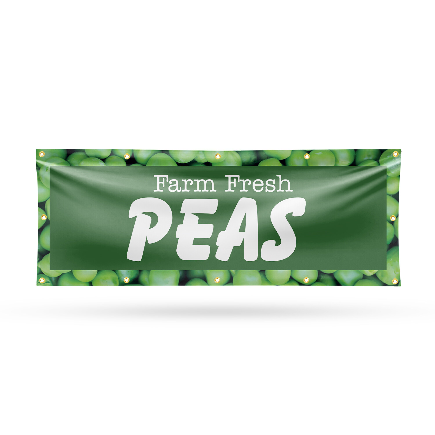 Farm Fresh Peas Vinyl Banner Sign with Metal Grommets Heavy-Duty Single-Sided