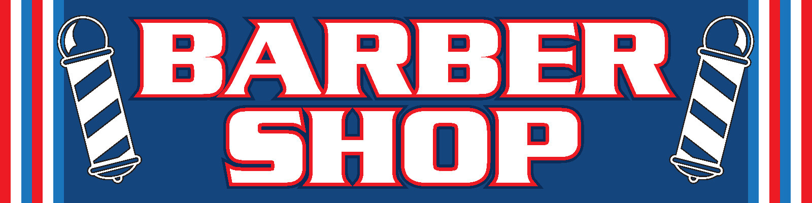 Large 8×2 BARBERSHOP Generic Vinyl Banner Sign Haircut Barber Signage Aviso New