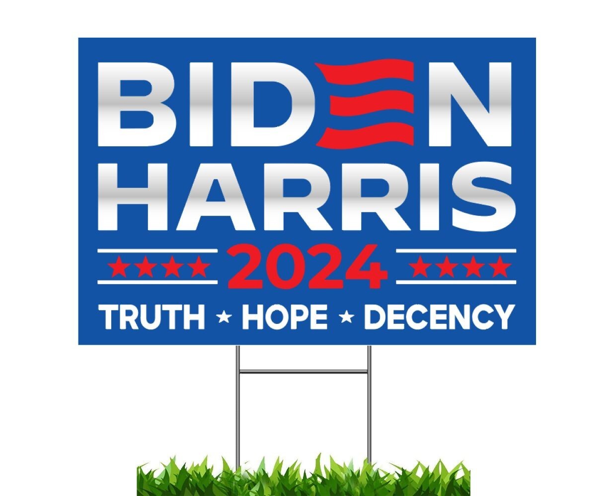 JOE BIDEN HARRIS 2024 12″x18″ YARD SIGN WITH STAKE CAMPAIGN