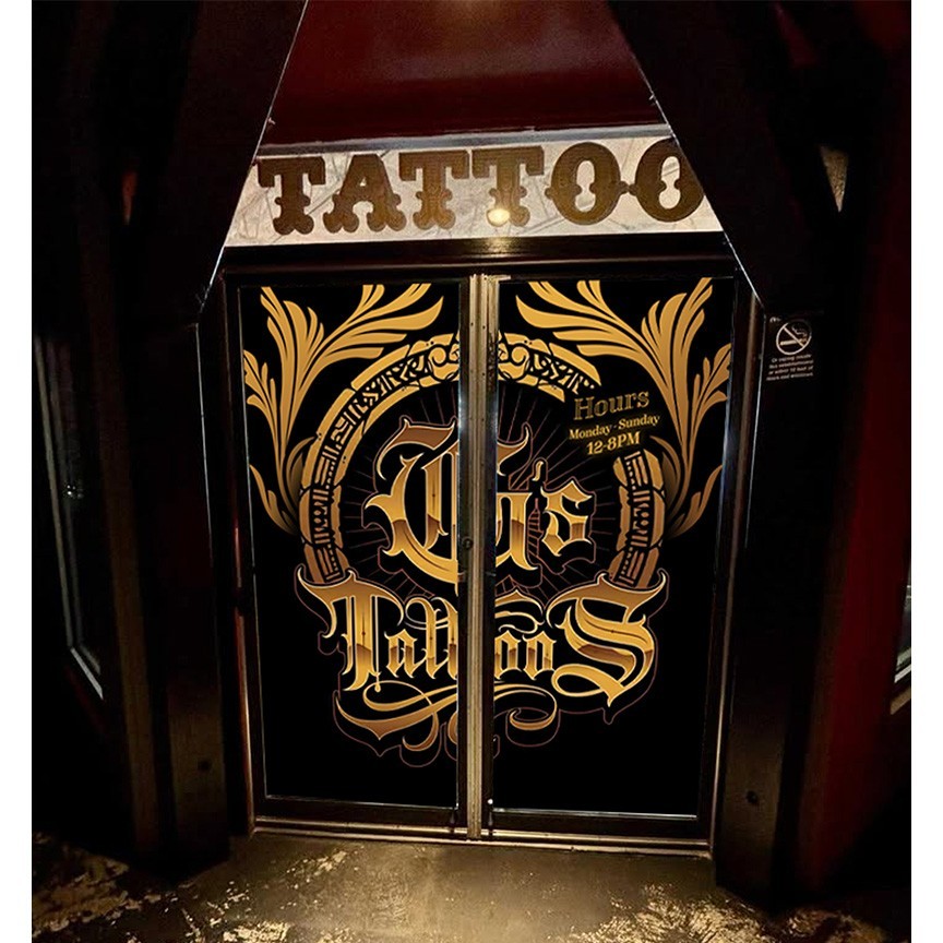 QUOTE: Custom Window Decals for Tattoo Shops / Perforated One Way Vision