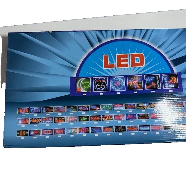 LED OPEN Sign Red Blue Lighted Business Store Window Shop Neon Style Sign New