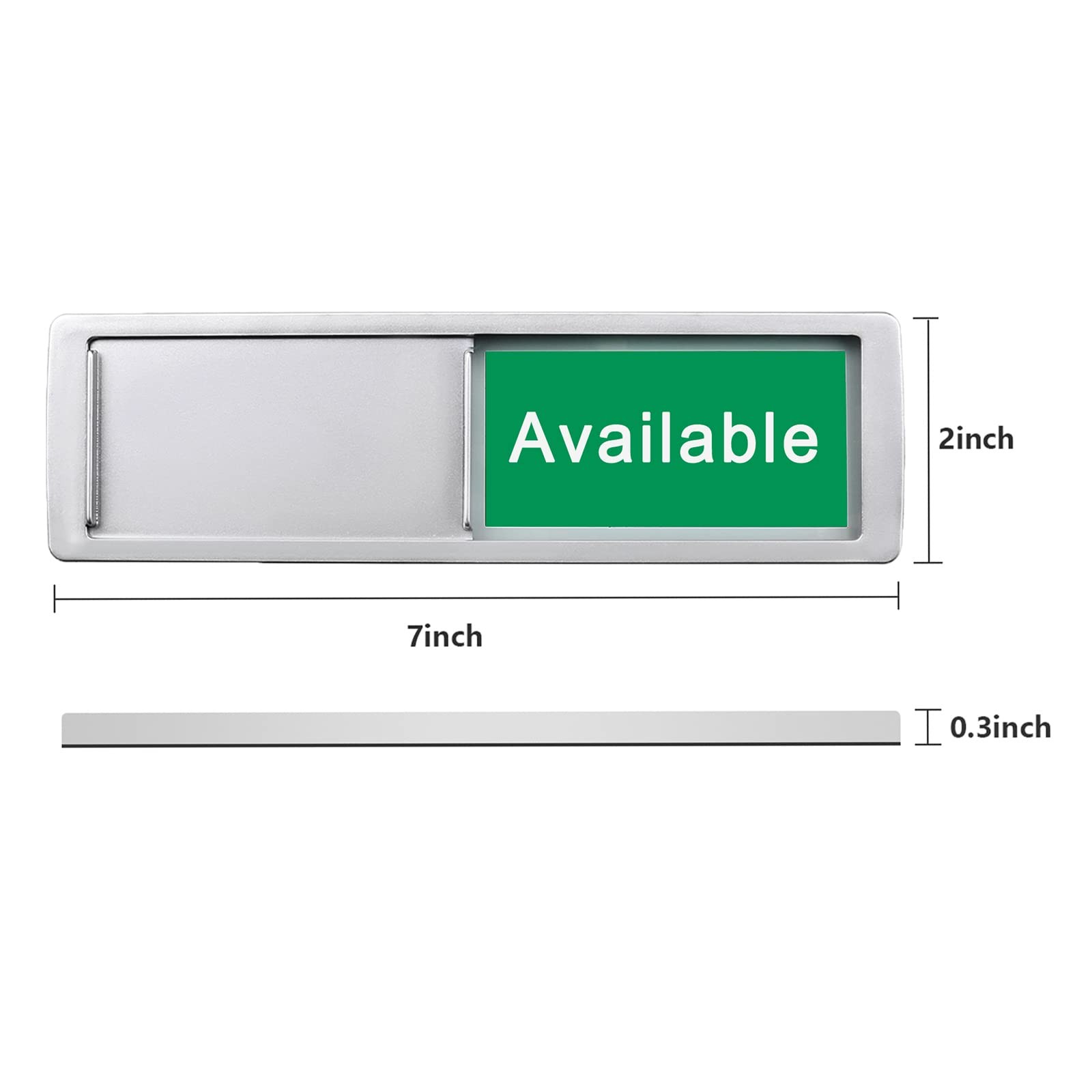 Vacant Occupied Slider Door Sign 7×2 inch In Use Available Privacy Indicator