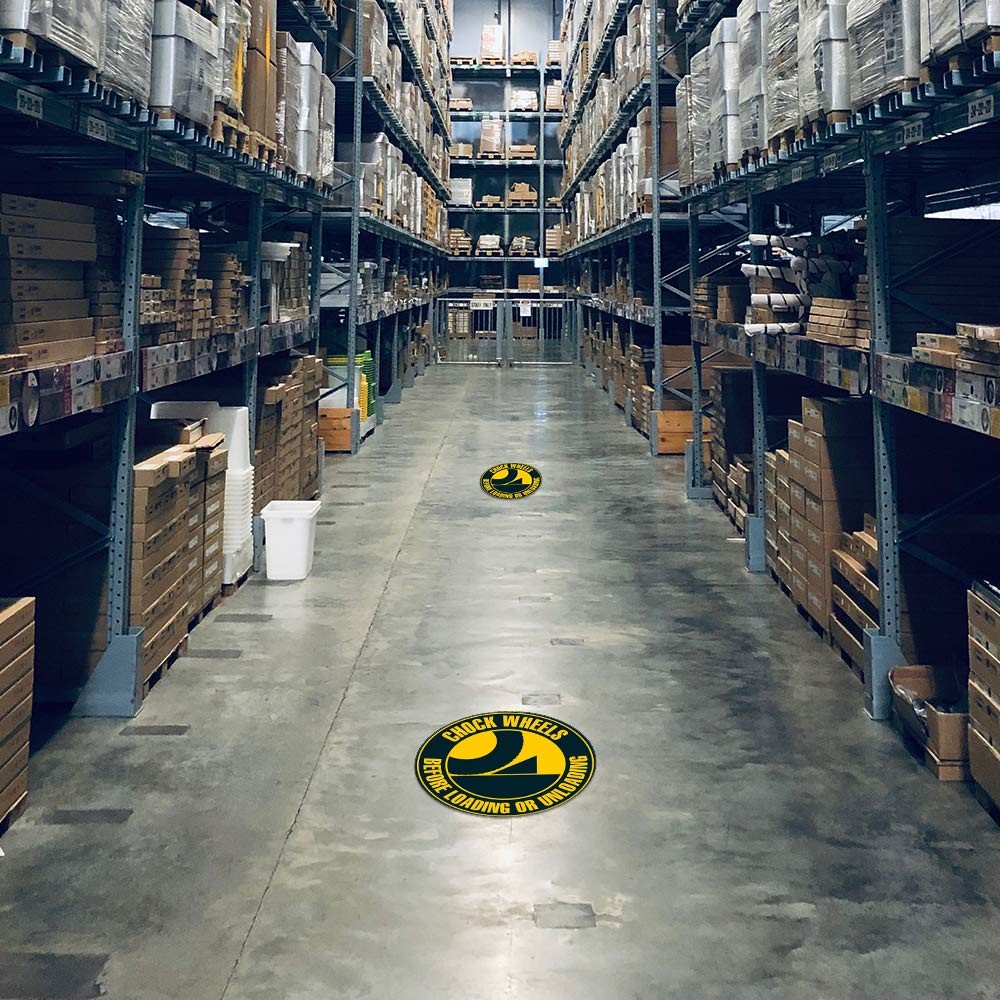 Signmission Chock Wheels Non-Slip Floor 6 Pack Of 16 Circle Vinyl Your Business