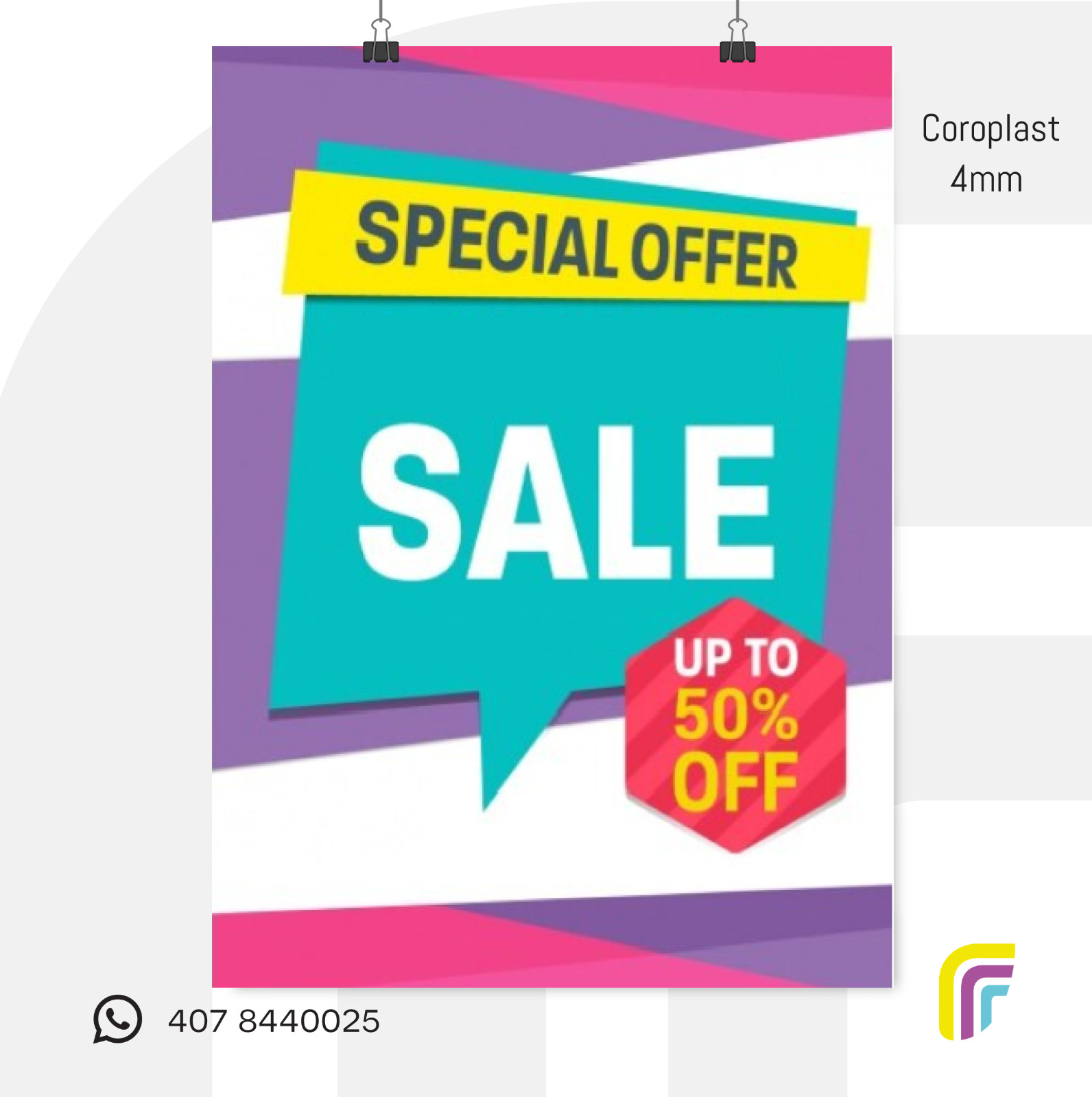 2 Coroplast Signs 4mm 24×36″ – Custom Full Color, 1 Side Print | Outdoor