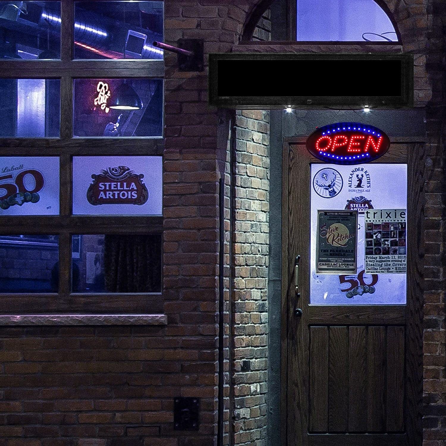 Bright LED Neon Light OPEN Sign Business Animated Motion with ON/OFF 19×10″ USA