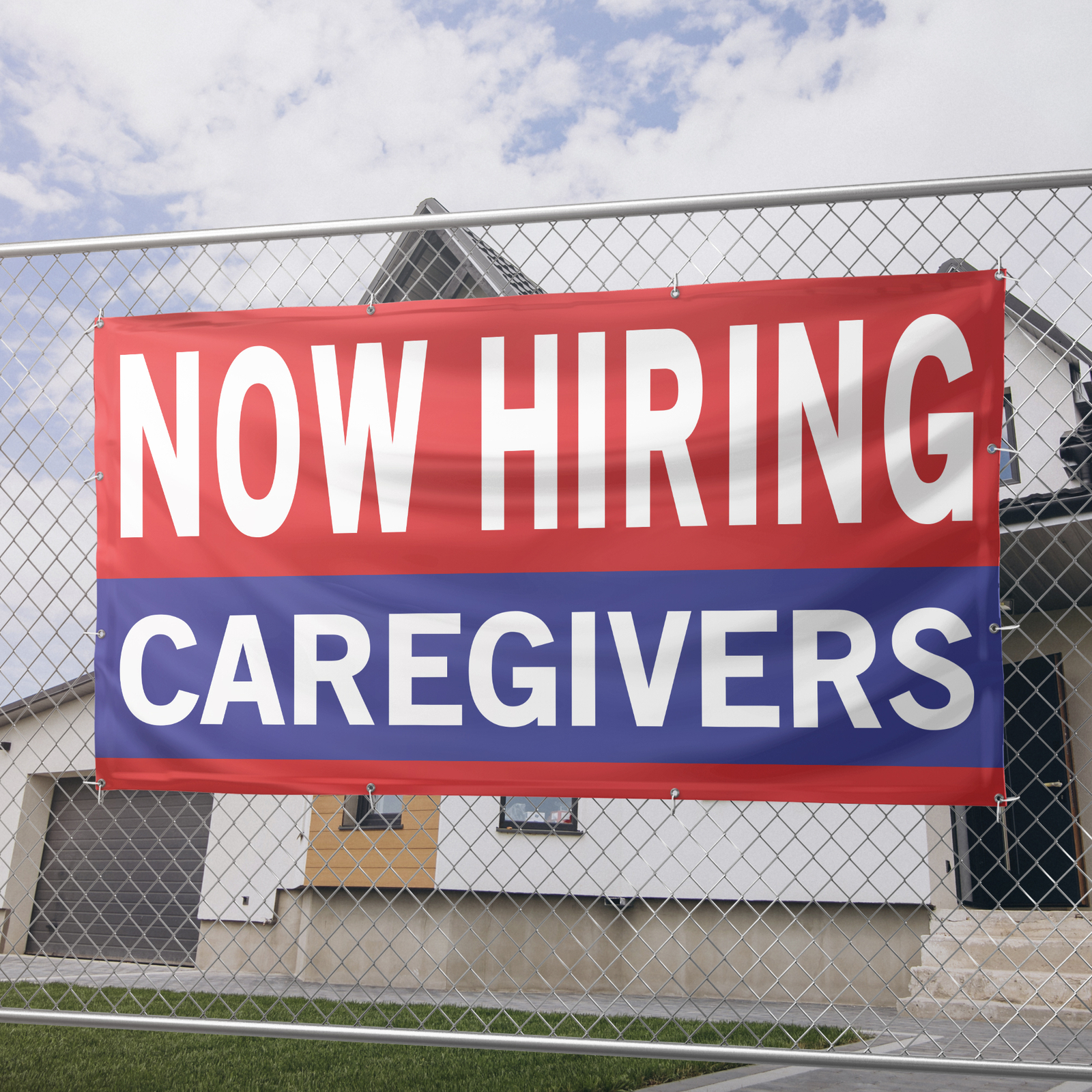 Now Hiring Caregivers 13 oz Heavy Duty Vinyl Banner Home Health Care Help Wanted