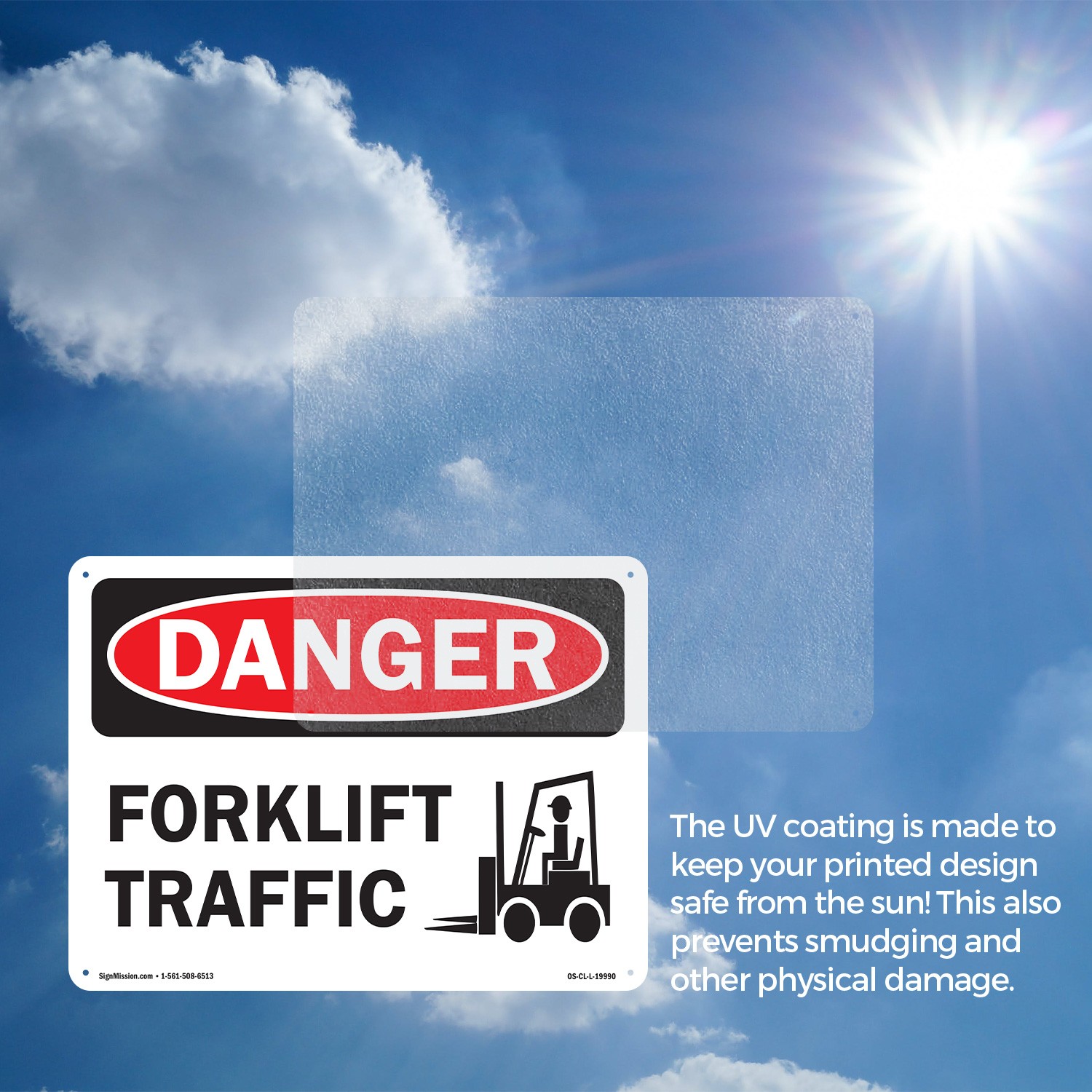 Forklift Traffic OSHA Danger Sign Metal, Plastic, Or Decal – 5 or 10 Pack