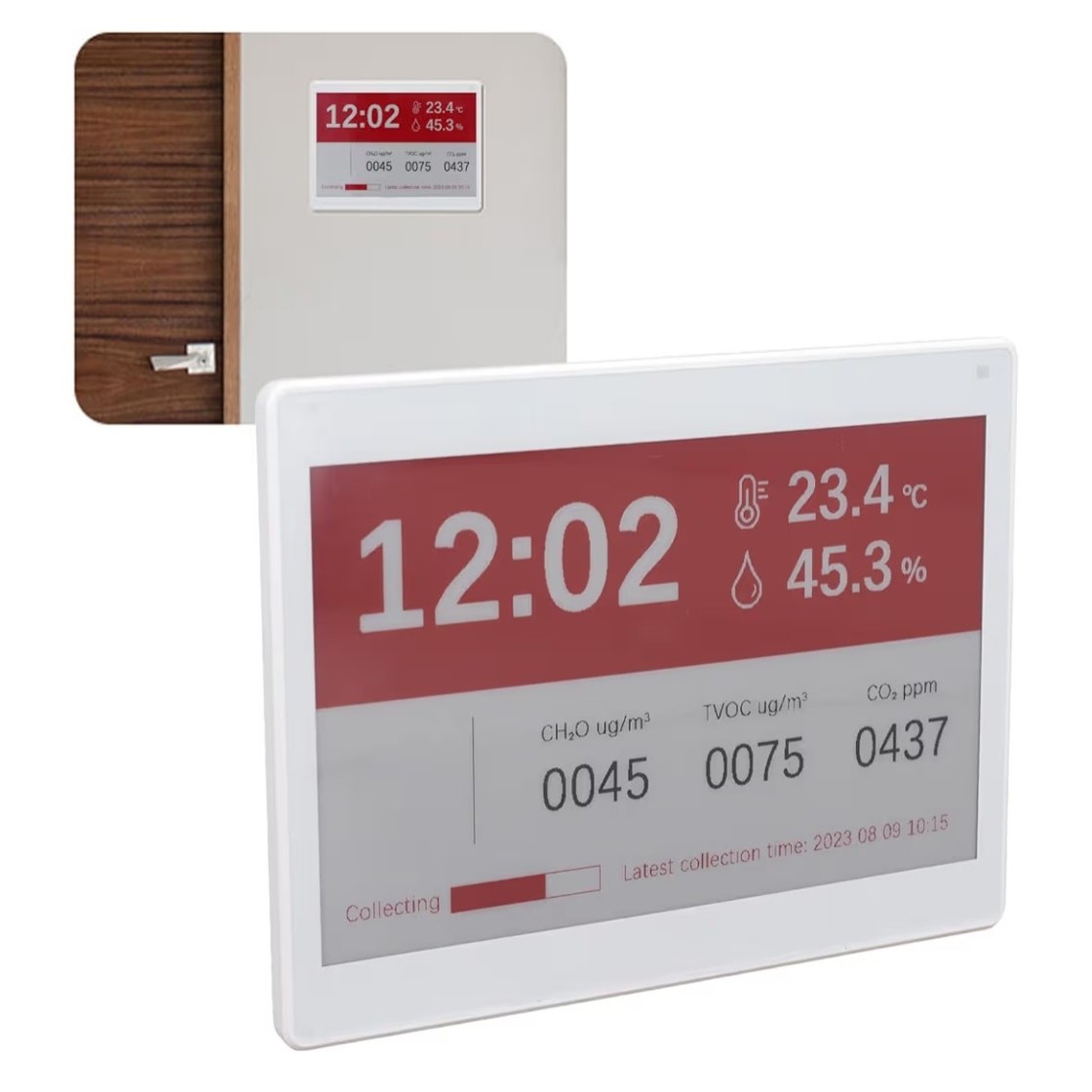 Cuifati 7.5″ Bluetooth E Ink Display Electronic Paper Sign Cordless, 3 Color
