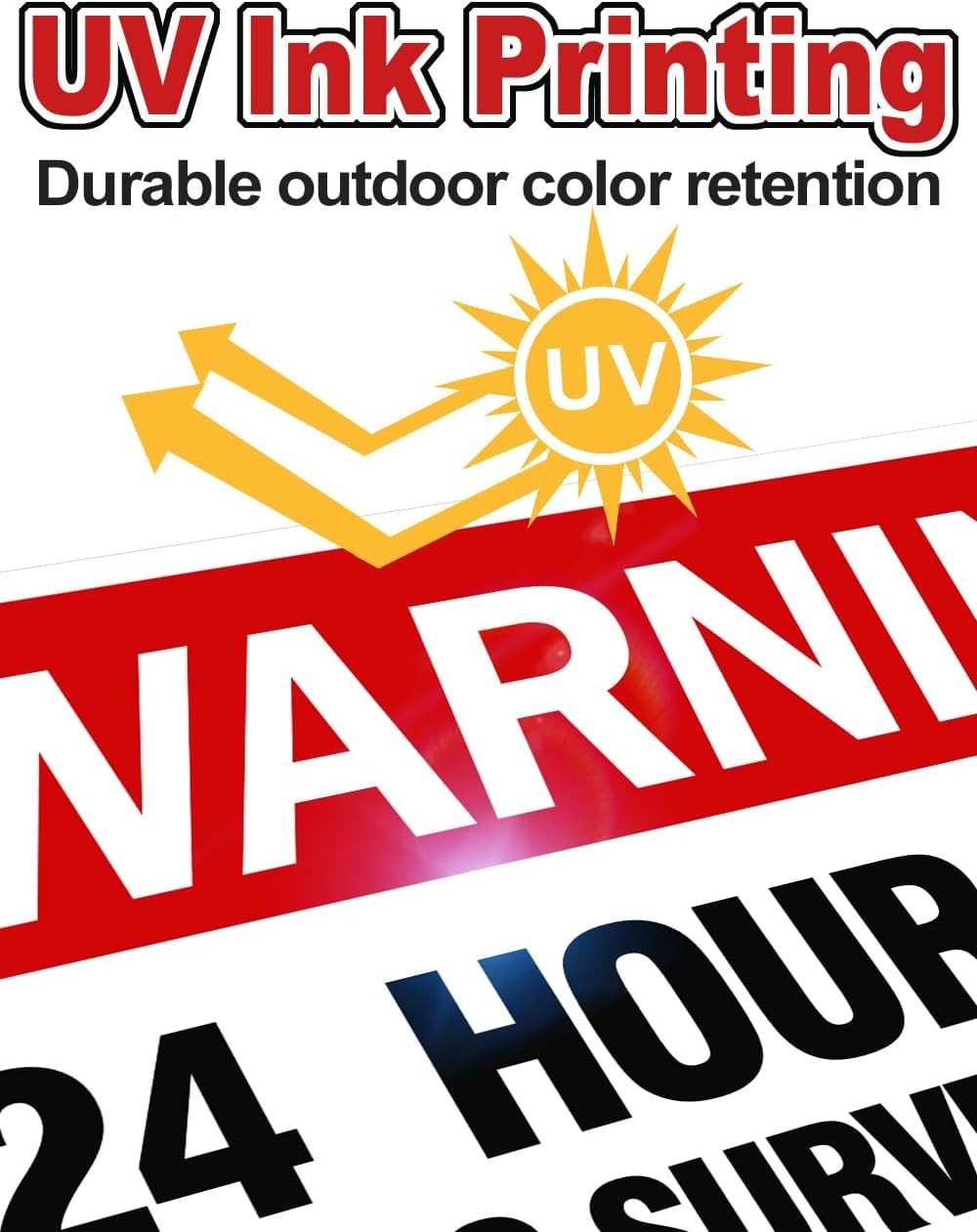 4 Pack Video Surveillance Signs, 12″x 8″ Aluminum Camera Signs, CCTV Security