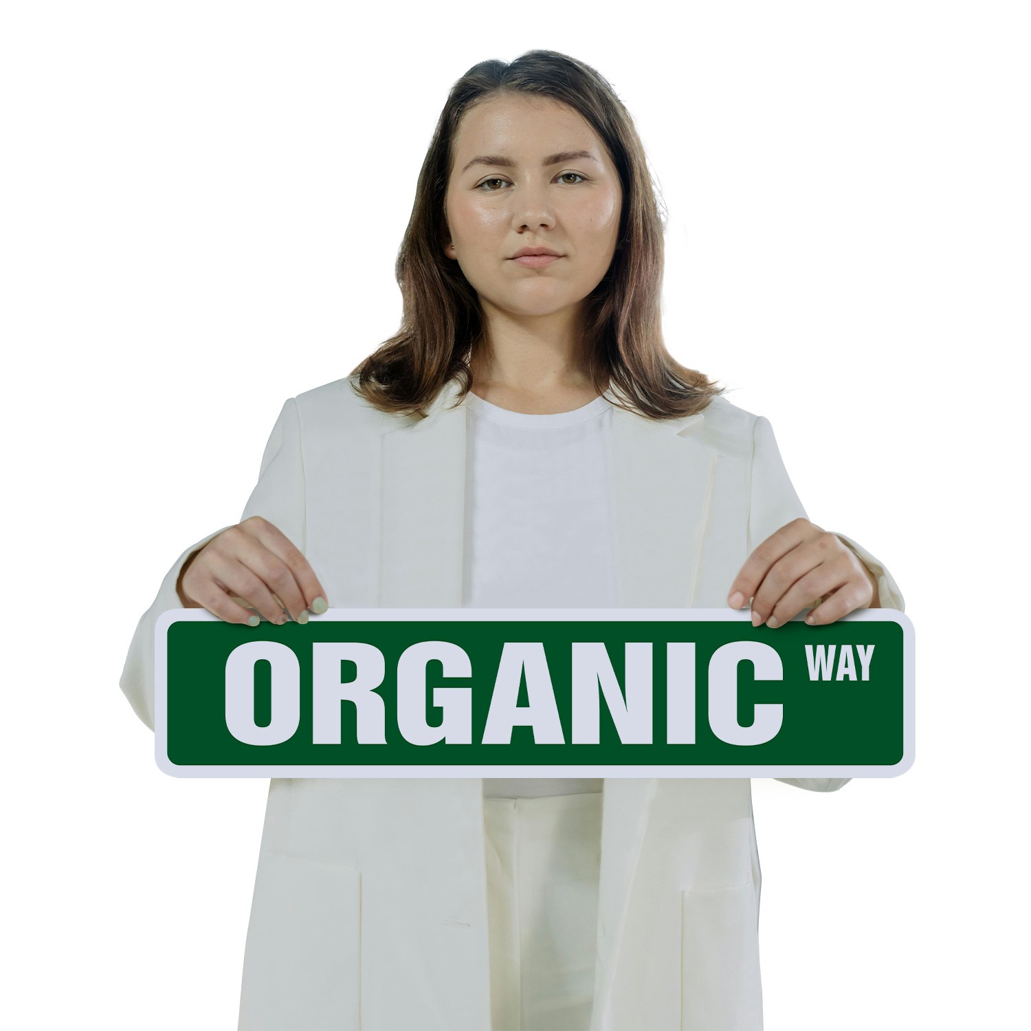 ORGANIC Street Sign (2 Pack) health food organically grown vegetarian