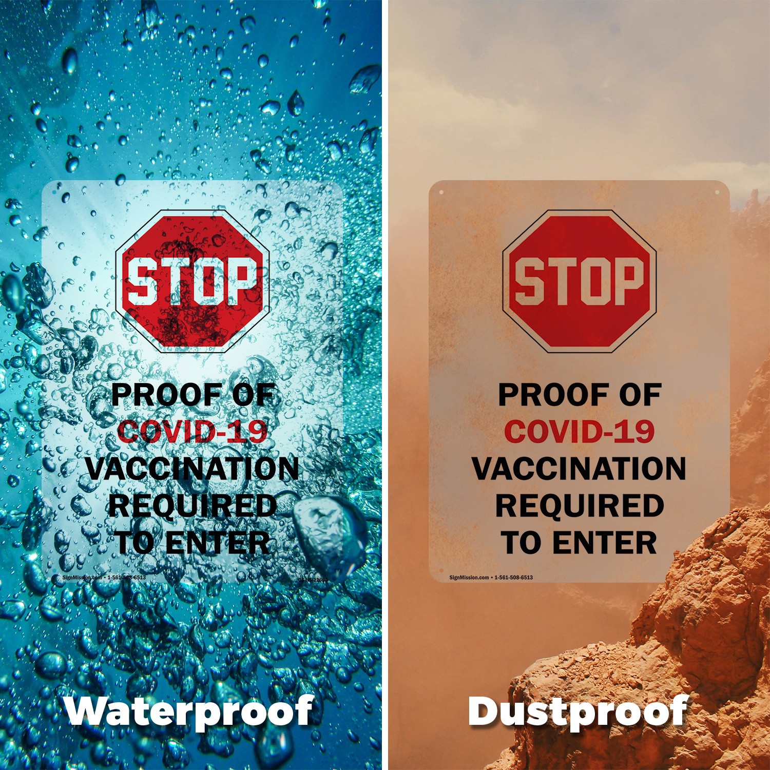Stop Proof of Covid-19 Vaccination Required to Enter Public Safety 5/10 Pack