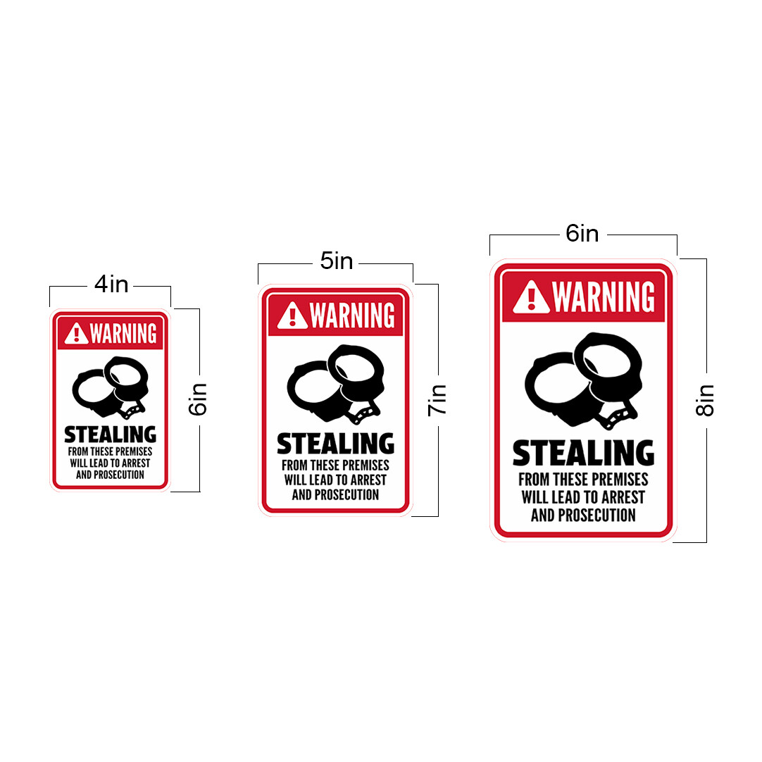 Portrait Round Plus Warning Stealing From These Premises Will Lead To Arrest…