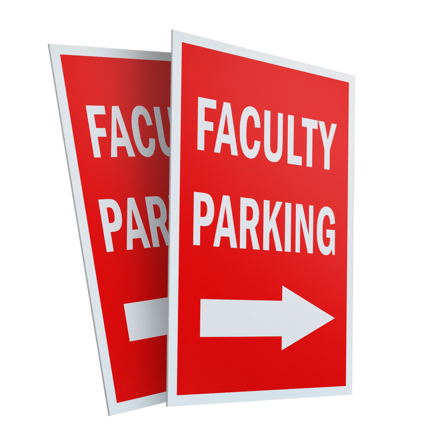 A-frame Sidewalk Faculity Parking With Arrow 24″ x 36″ Double Sided A-Frame Side