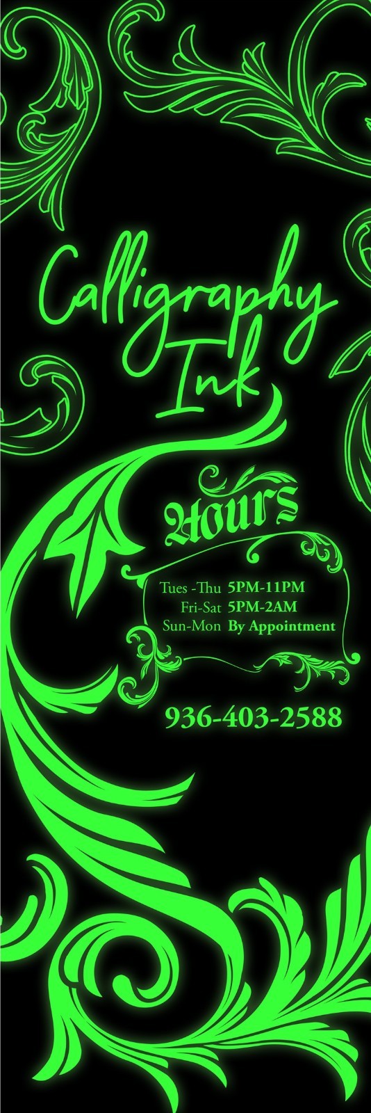 QUOTE: Custom Window Decals for Tattoo Shops / Perforated One Way Vision