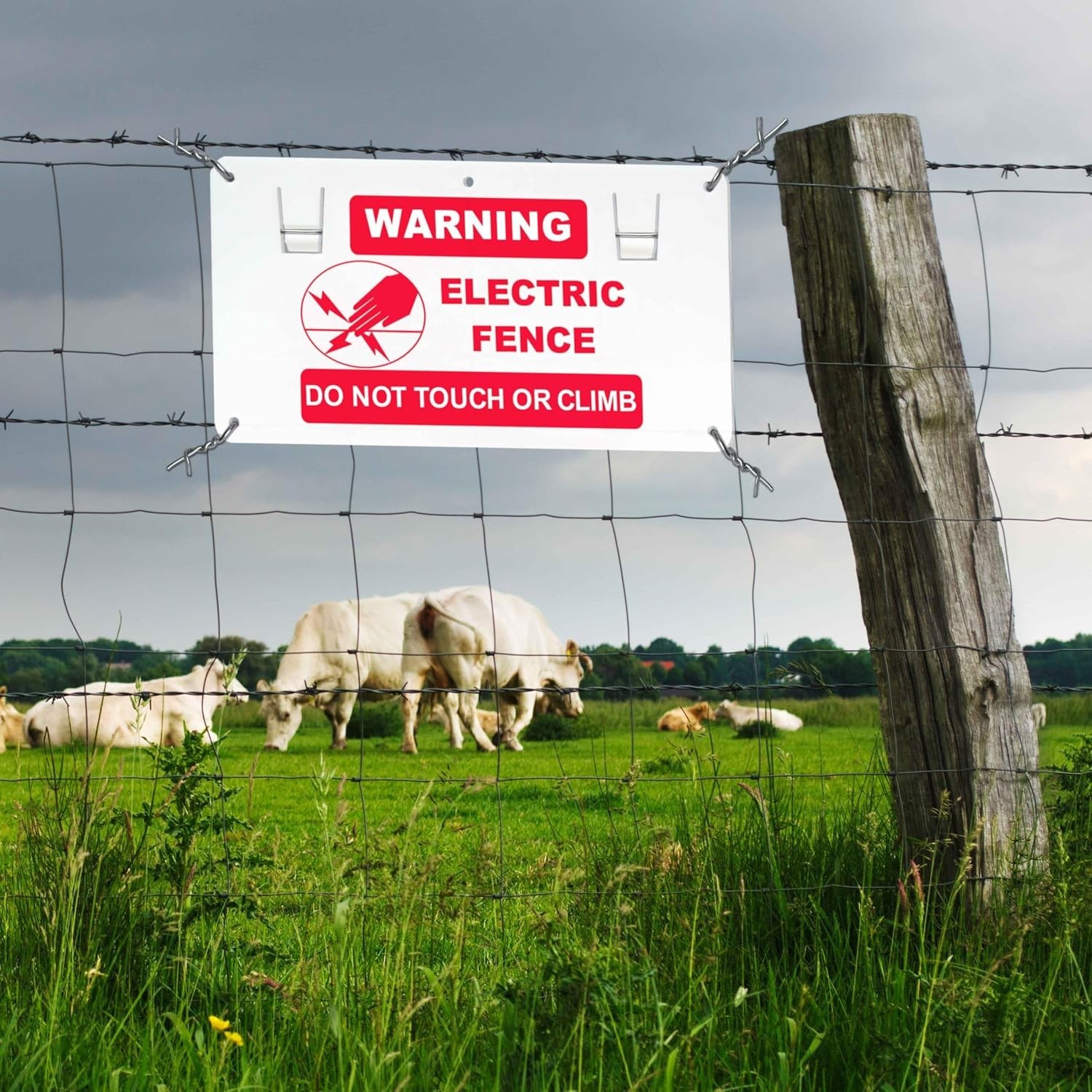 15 Pcs Electric Fence Warning Sign, No Touching or Electric Safety Sign to Pr…