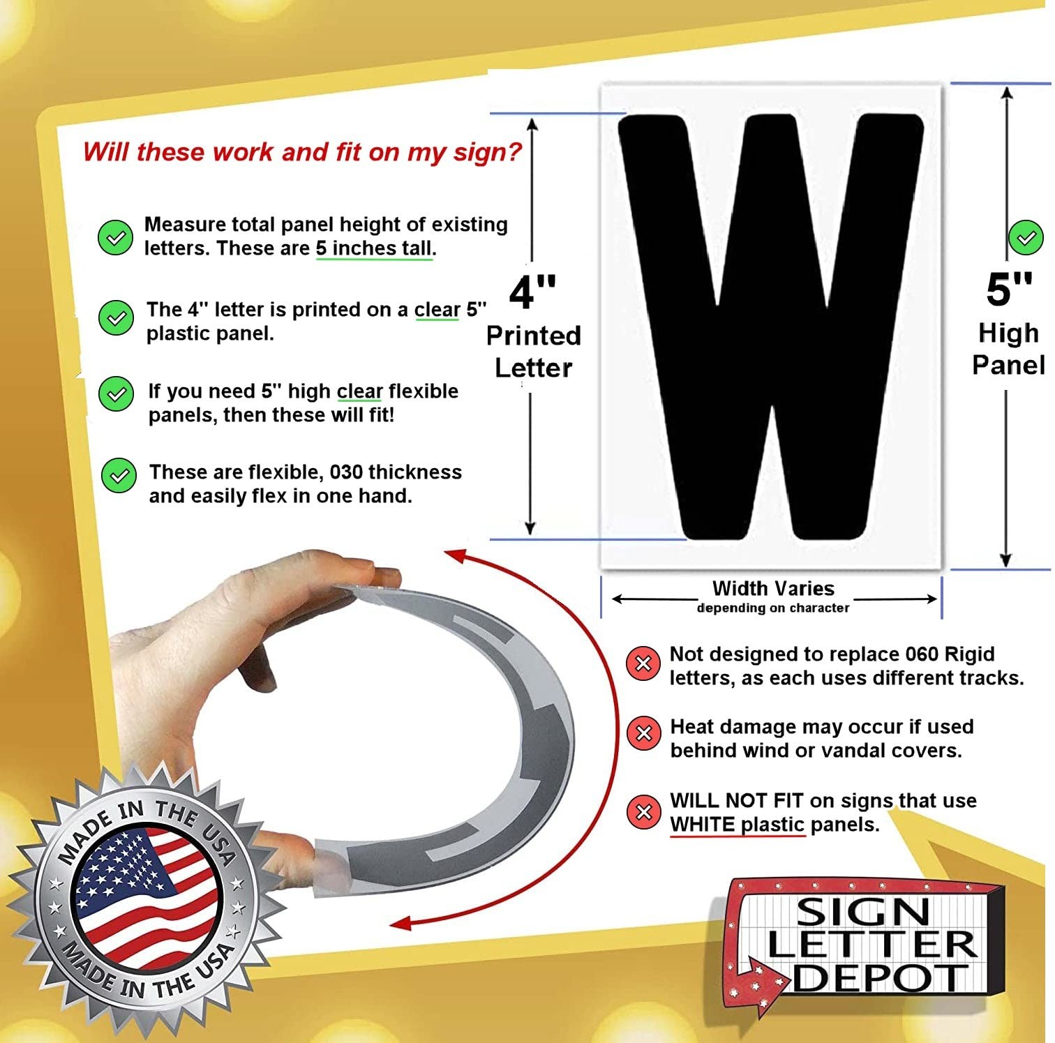 Sign Letter Depot 4 Flex Changeable Sign On 5 Clear Red A-Frame In Usa